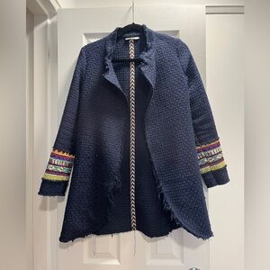 Italian Navy Blue Midseason Coat